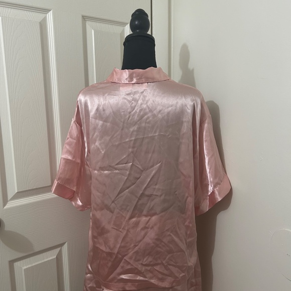 Victoria's Secret Vintage 80's Gold Label Pink Pajama Set Top and Shorts Size M - Picture 3 of 8